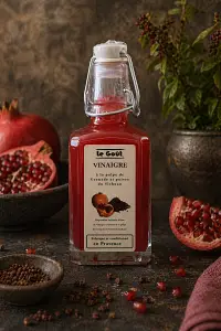 Vinaigre à la pulpe de Grenade et poivre du Sichuan