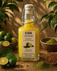Menu autour du vinaigre à la pulpe de kalamansi et thé vert matcha
