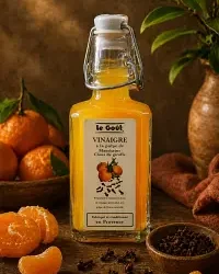 Menu autour du vinaigre à la pulpe de mandarine et girofle