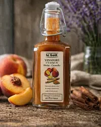 Menu autour du vinaigre à la pulpe de pêche et cannelle