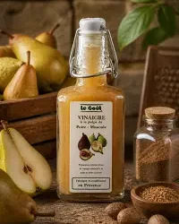 Menu autour du vinaigre à la pulpe de poire et muscade